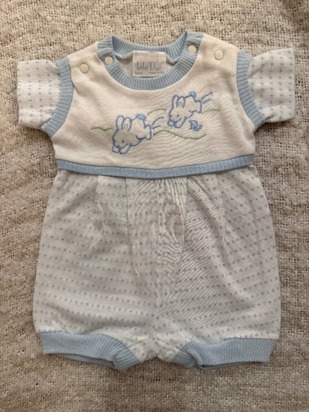 Vintage rare Baby Dior romper size 3 months pristine